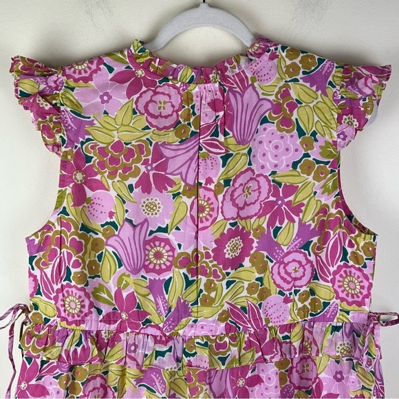 Banjanan | Feminine Cottagecore Floral Tiered Ruffle Chandra Mini Dress | L - Picture 9 of 15